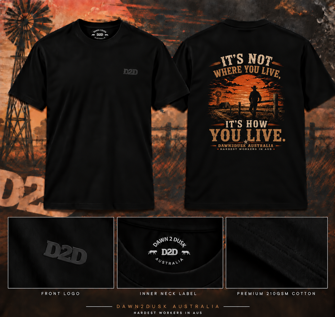“It’s not where you live” Signature Kelpie T-Shirt