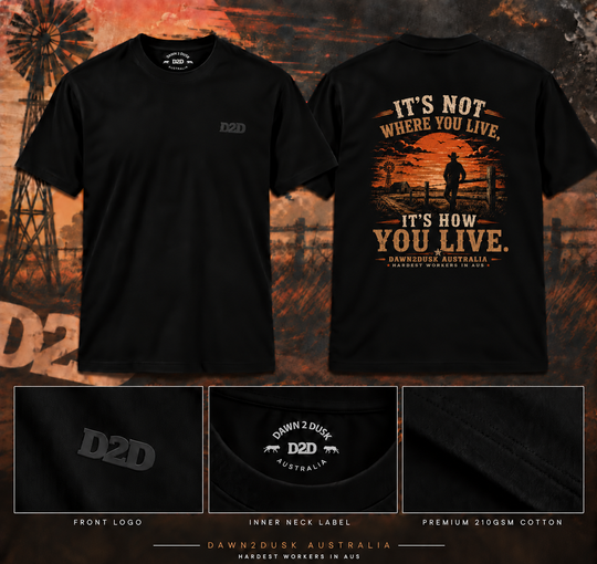 “It’s not where you live” Signature Kelpie T-Shirt