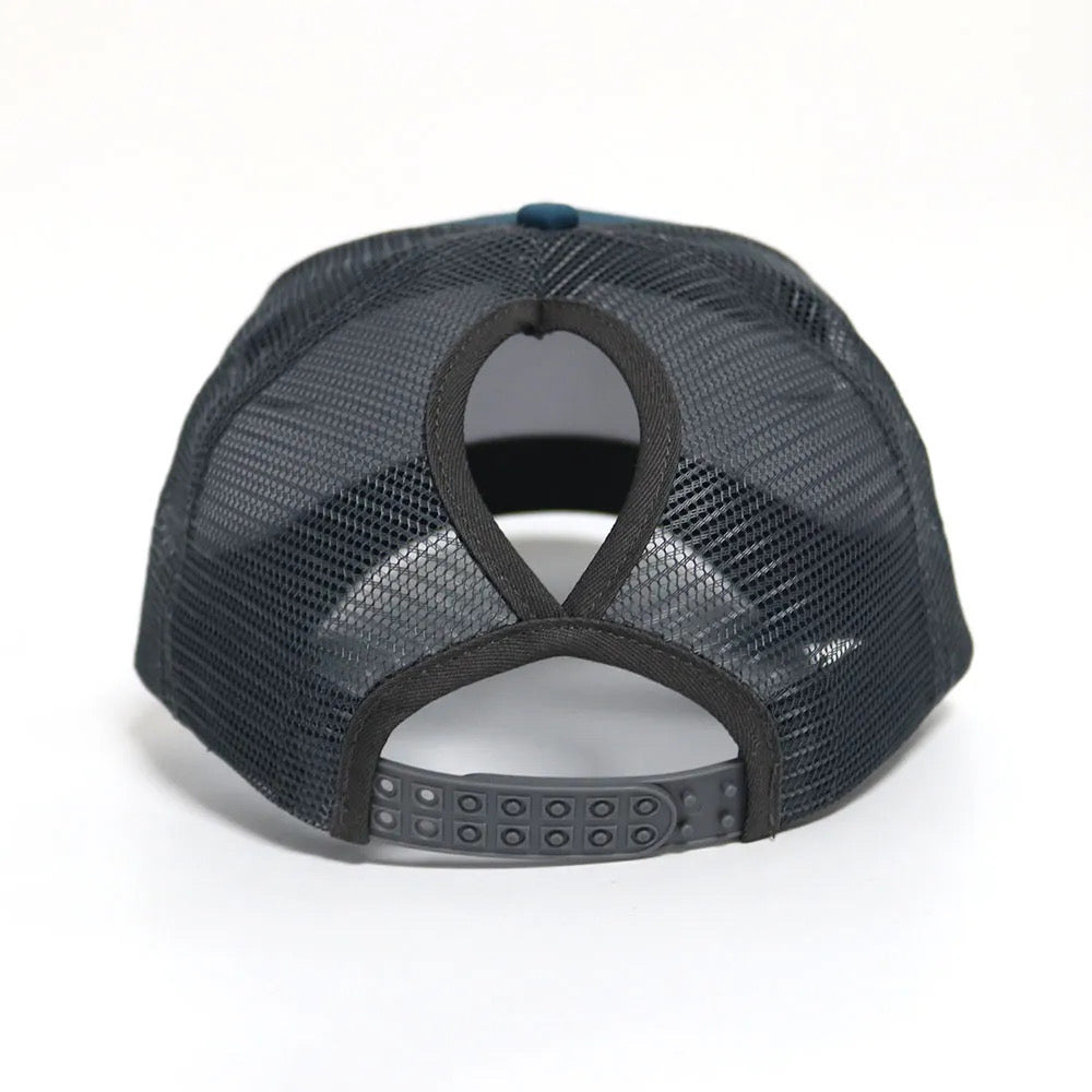 Hardest Workers Trucker - Teal &amp; Grey