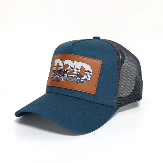 Hardest Workers Trucker - Teal &amp; Grey