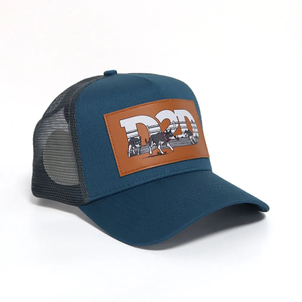 Hardest Workers Trucker - Teal &amp; Grey