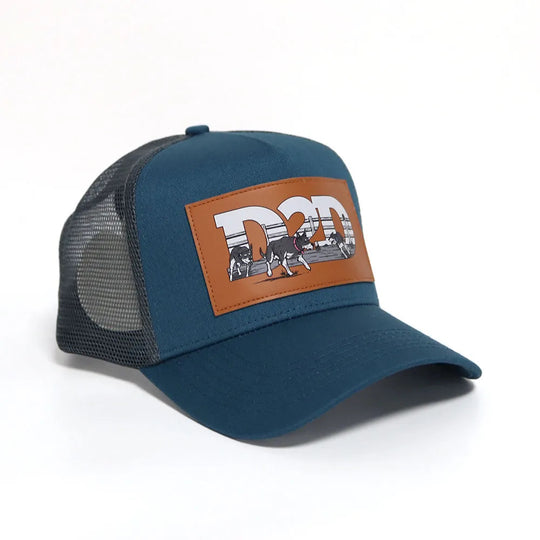 Hardest Workers Trucker - Teal &amp; Grey