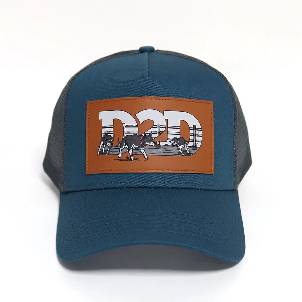 Hardest Workers Trucker - Teal &amp; Grey