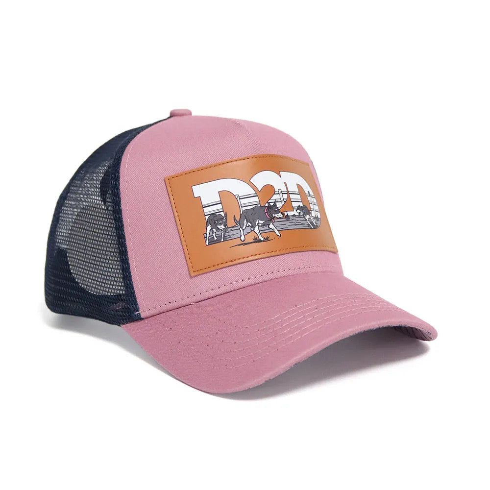 Hardest Workers Trucker - Pink &amp; Navy