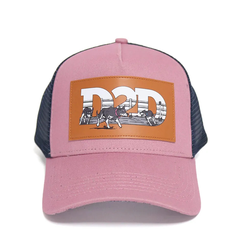 Hardest Workers Trucker - Pink &amp; Navy