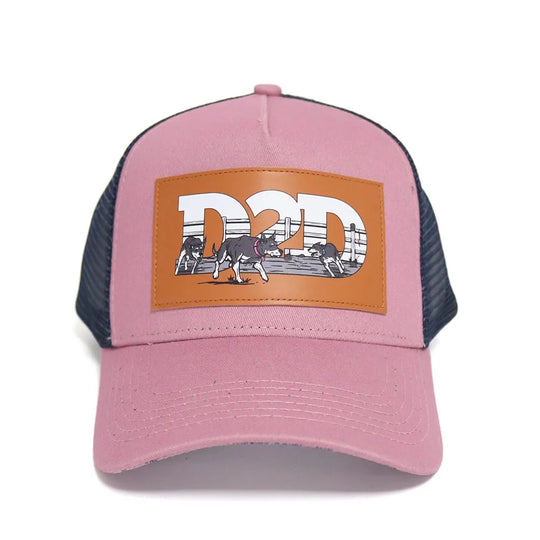 Hardest Workers Trucker - Pink &amp; Navy