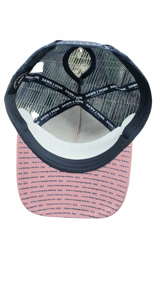 Hardest Workers Trucker - Pink &amp; Navy