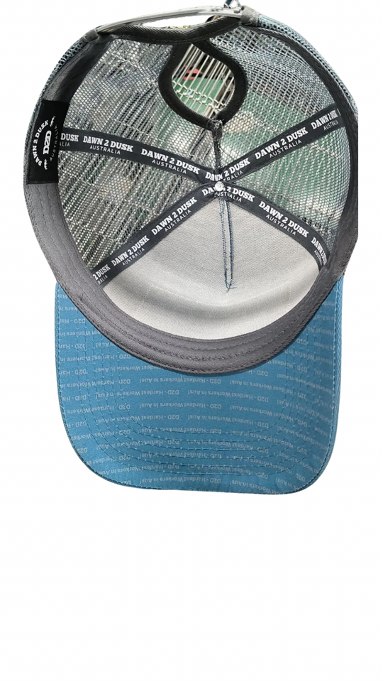 Hardest Workers Trucker - Teal &amp; Grey